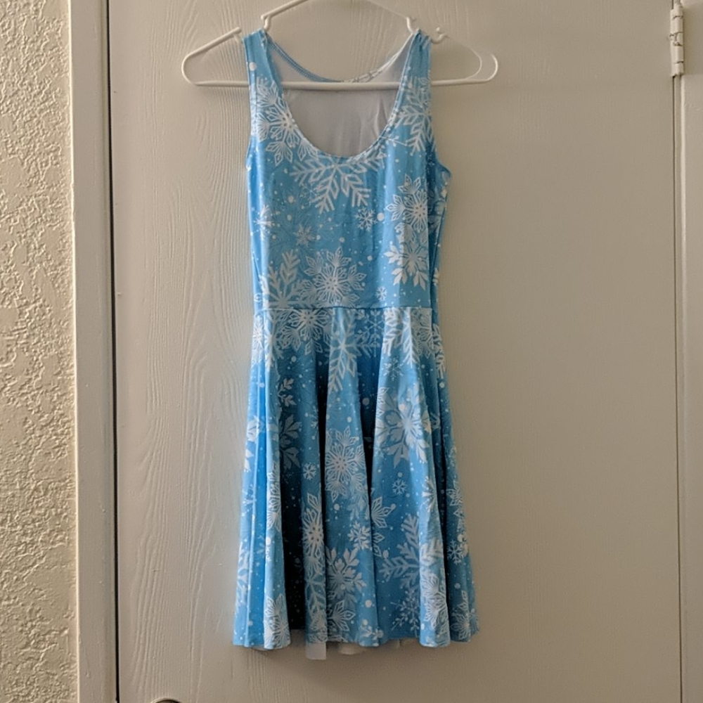 Black milk snowflake reversible skater dress s new